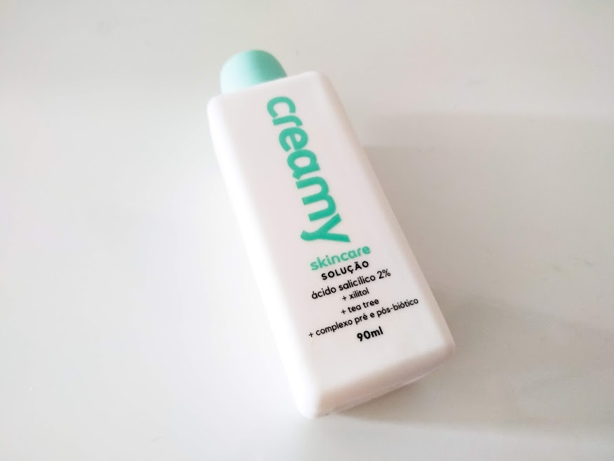 embalagem solução de ácido salicílico creamy