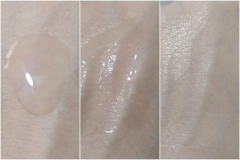 Textura Solução Vitamina C Simple Organic (concentrada, espalhada e seca).